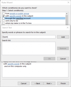 Documentation - Outlook Spam Rules 15